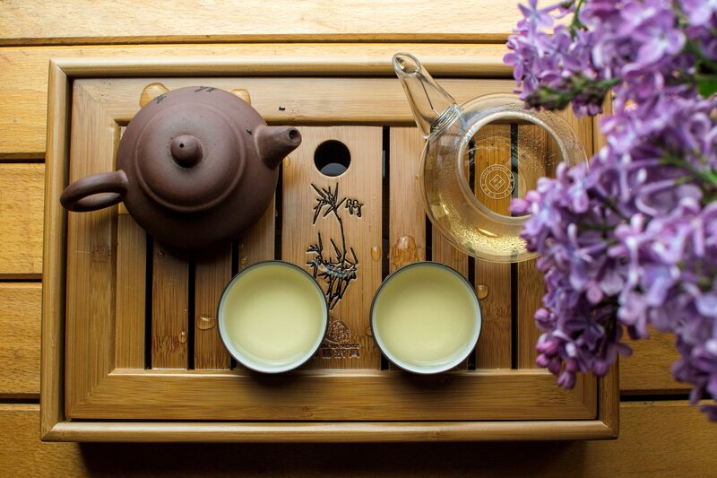 Tea Set on Tray — Brown, Serene