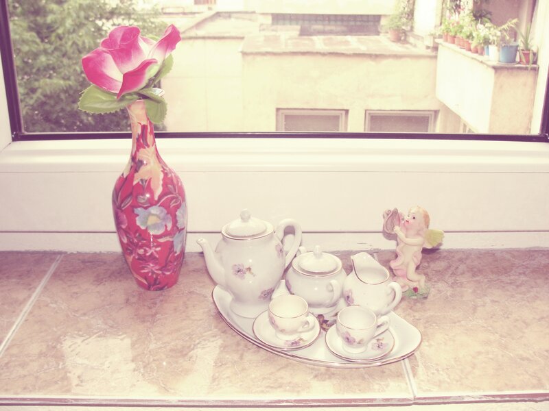 Tea Set on Windowsill