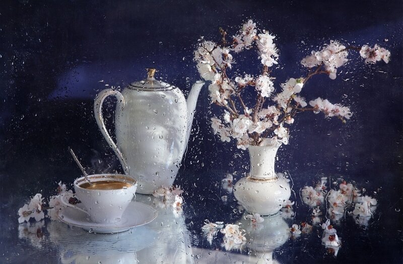 Tea Set with Blossoms