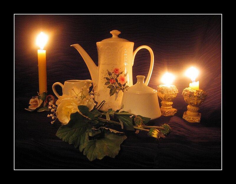 Tea Set with Candles