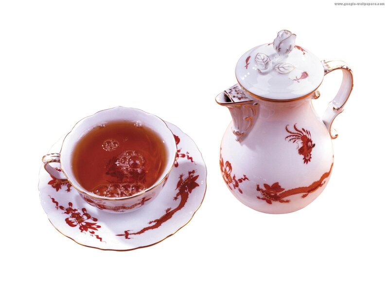 Tea Set with Cup and Pitcher
