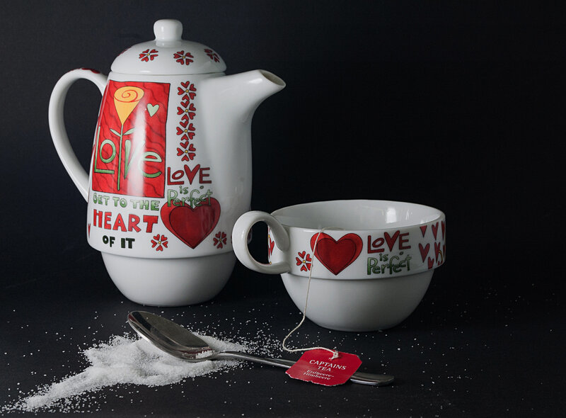 Tea Set with Cup and Pot