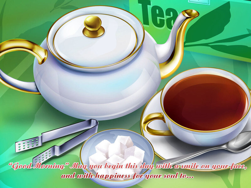 Tea Set with Cup — Green