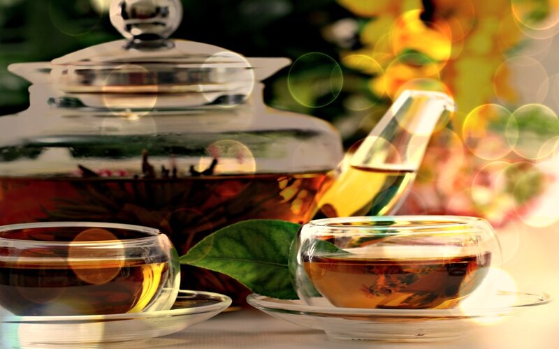 Tea Set with Cups — Green