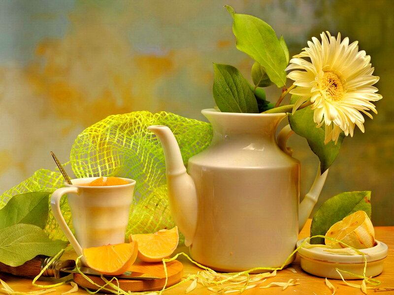 Tea Set with Flower