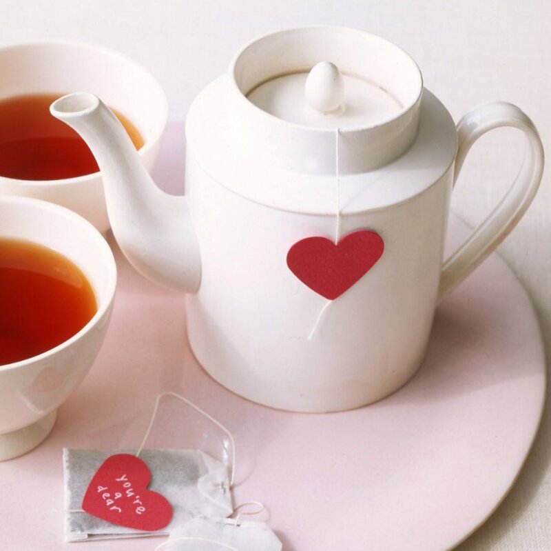 Tea Set with Heart Tags