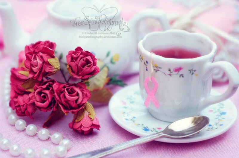 Tea Set with Pink Roses — Calm