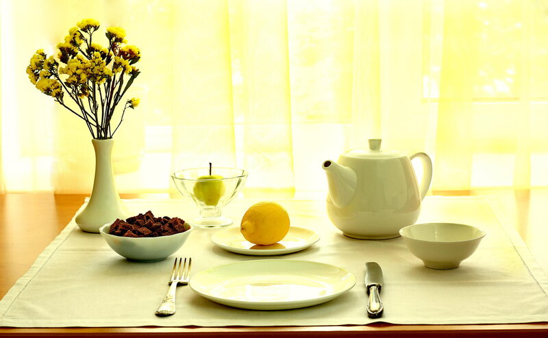 Tea Setting on Table