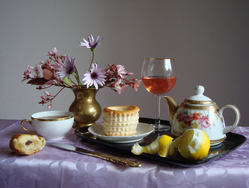 Tea Setting with Pastry