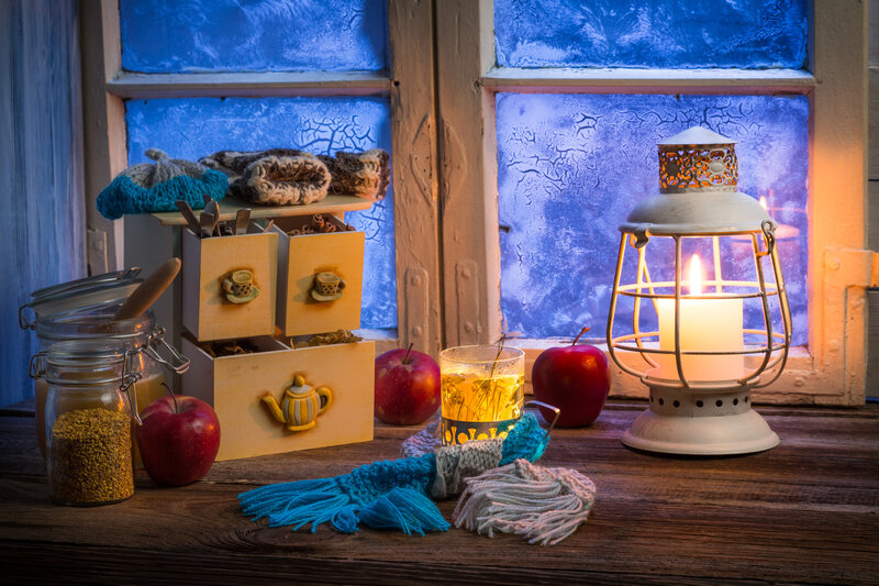 Tea Setup on Windowsill
