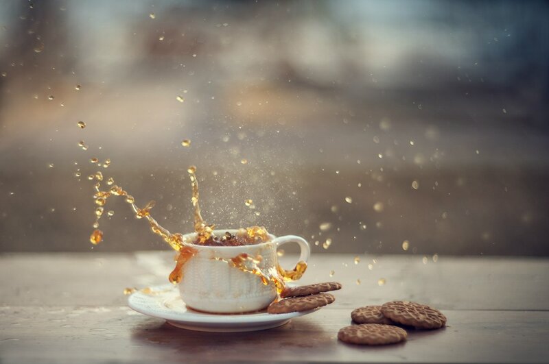 Tea Splashing from Cup