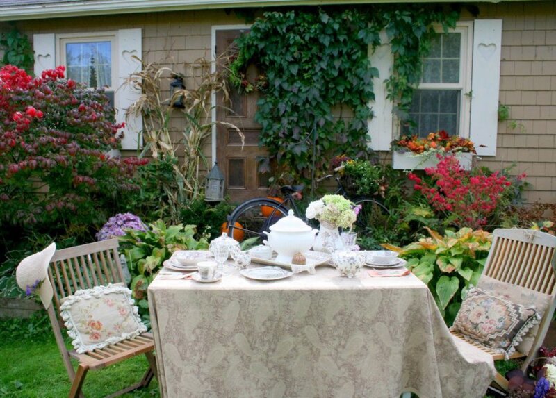 Tea Table in Garden