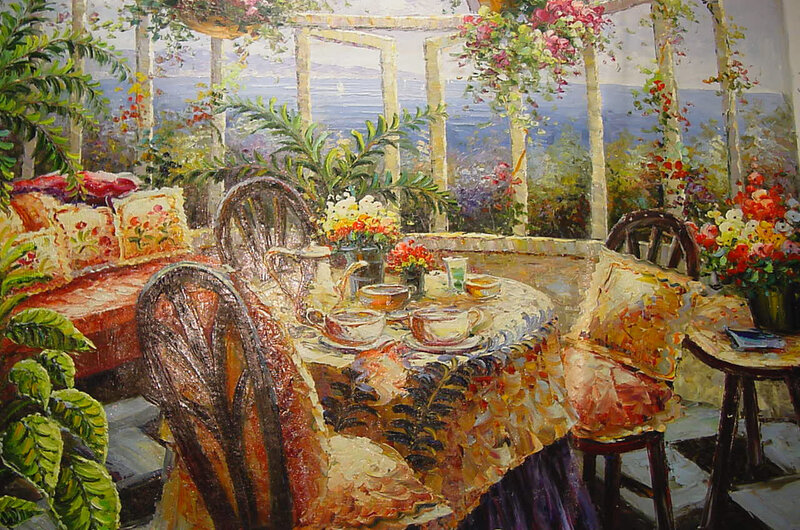 Tea Table on Balcony