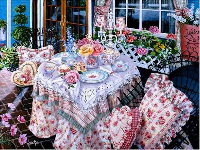 Tea Table on Porch