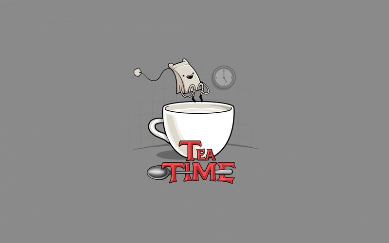 tea time cartoon illustration