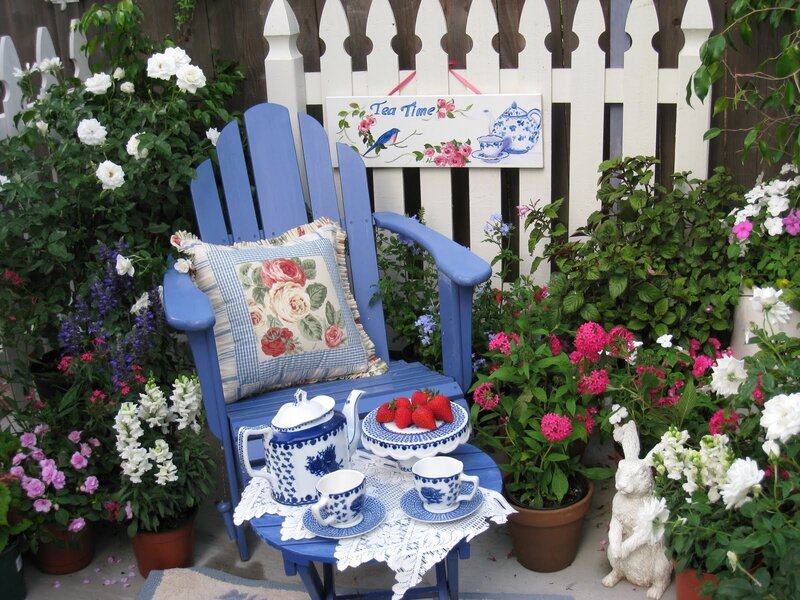 Tea time in garden
