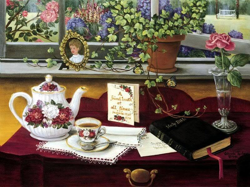 Tea time with a Bible