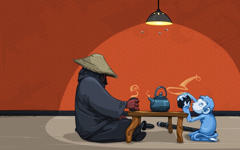 tea time with a monkey