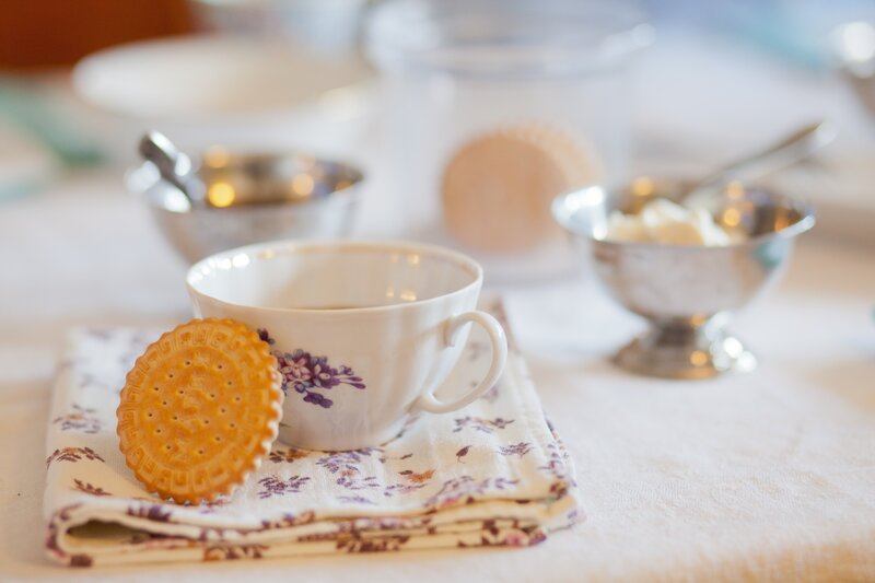 Tea time with biscuits