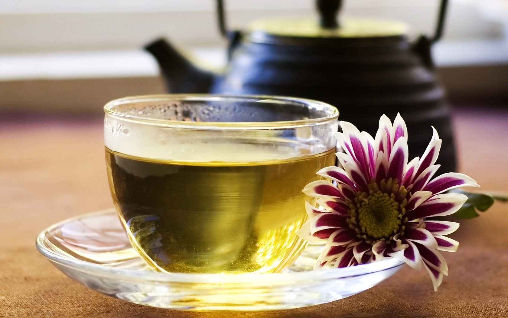 Tea with a flower