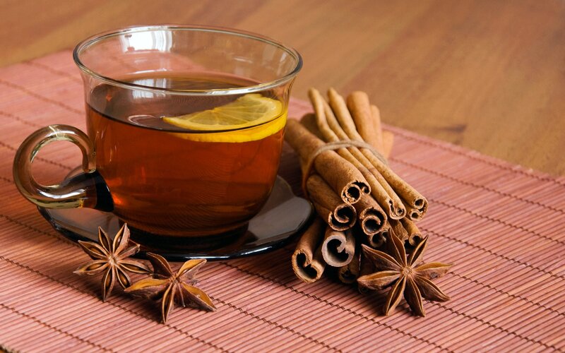 Tea with Lemon and Spices — Brown, Cozy