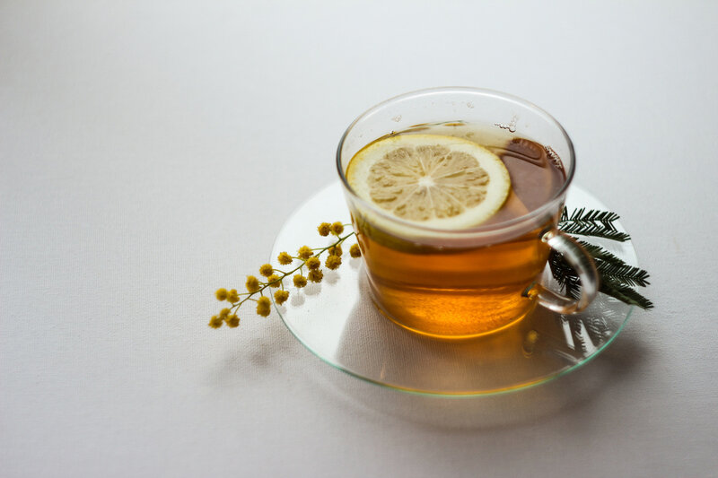 Tea with Lemon Slice — White