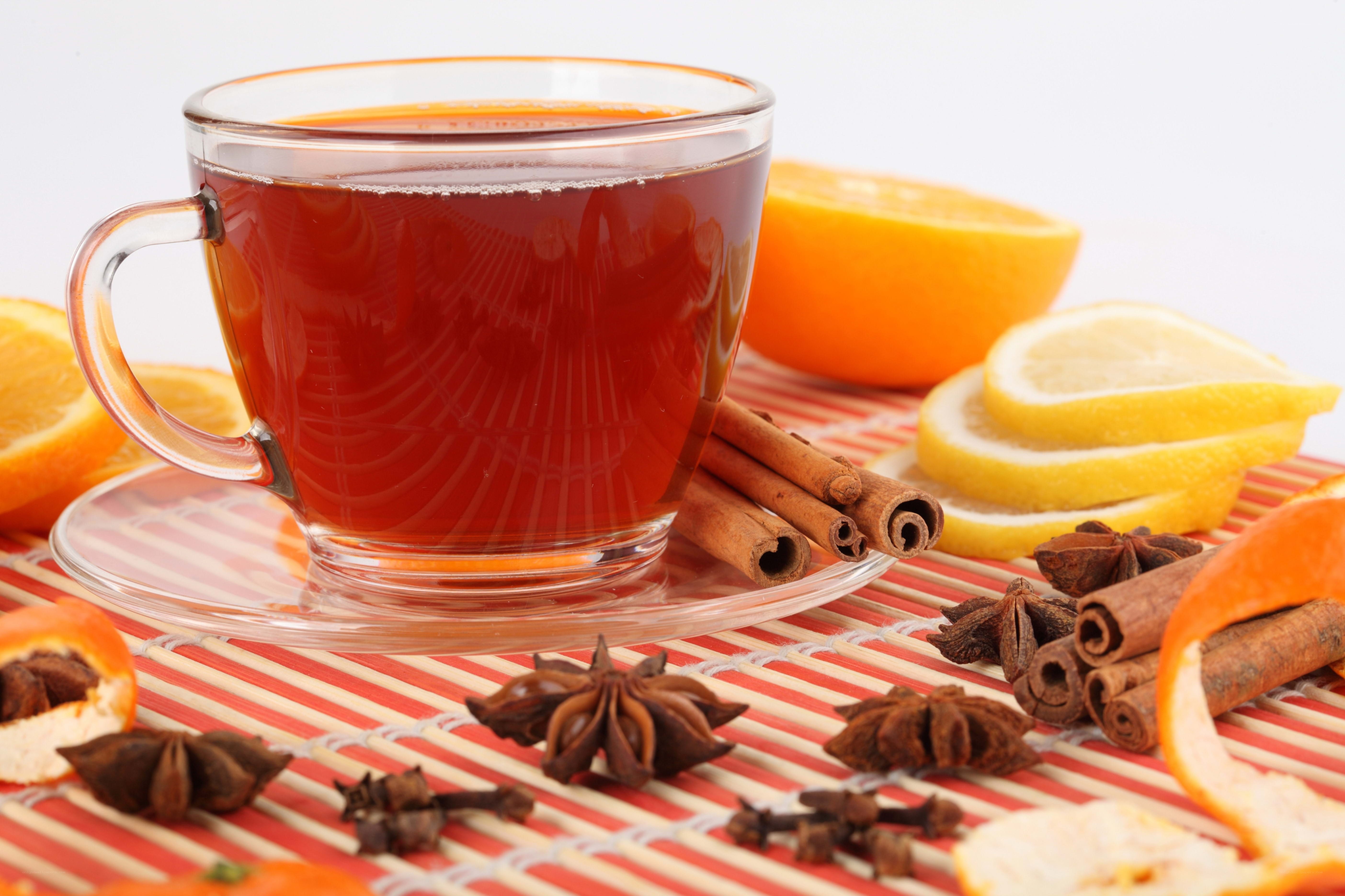 tea with spices and citrus