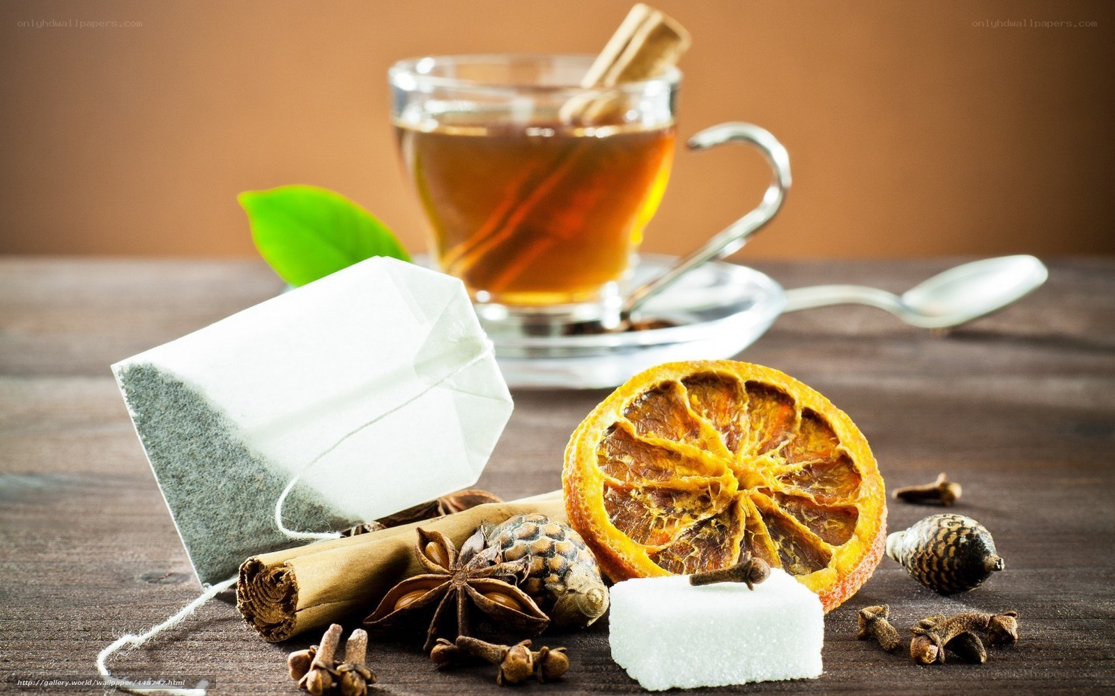 Tea with spices and dried orange