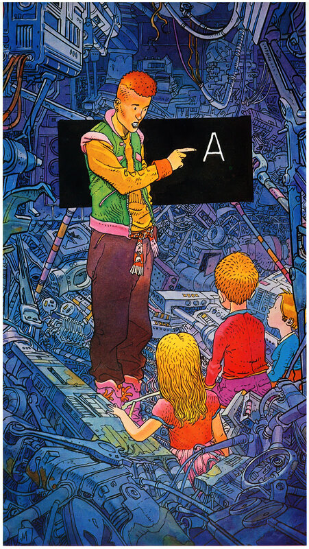 teacher teaching alphabet