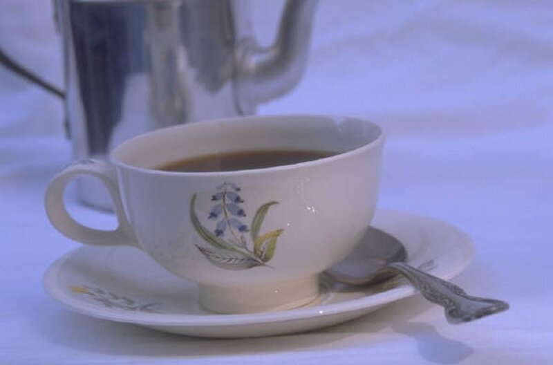 Teacup with floral design