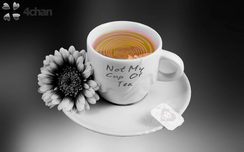 Teacup with psychedelic tea