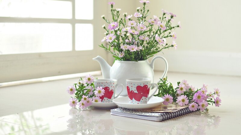 Teacups with Flowers