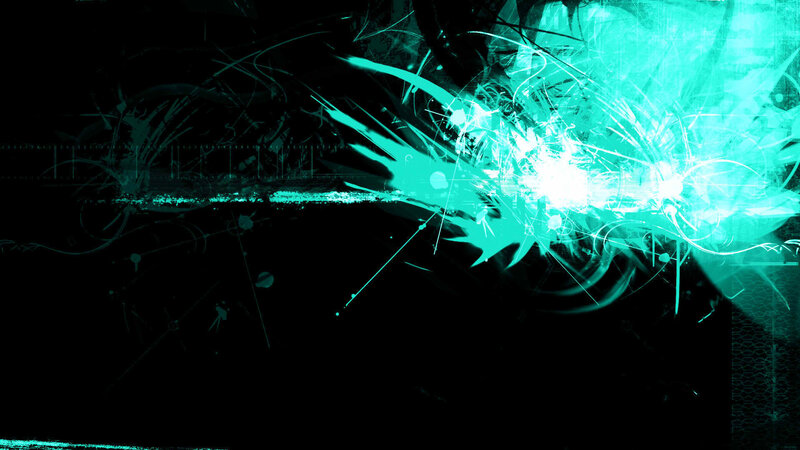 teal abstract digital art