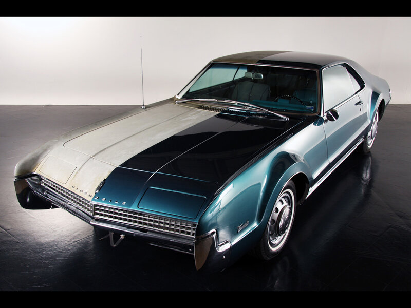 Teal and Black Classic Car