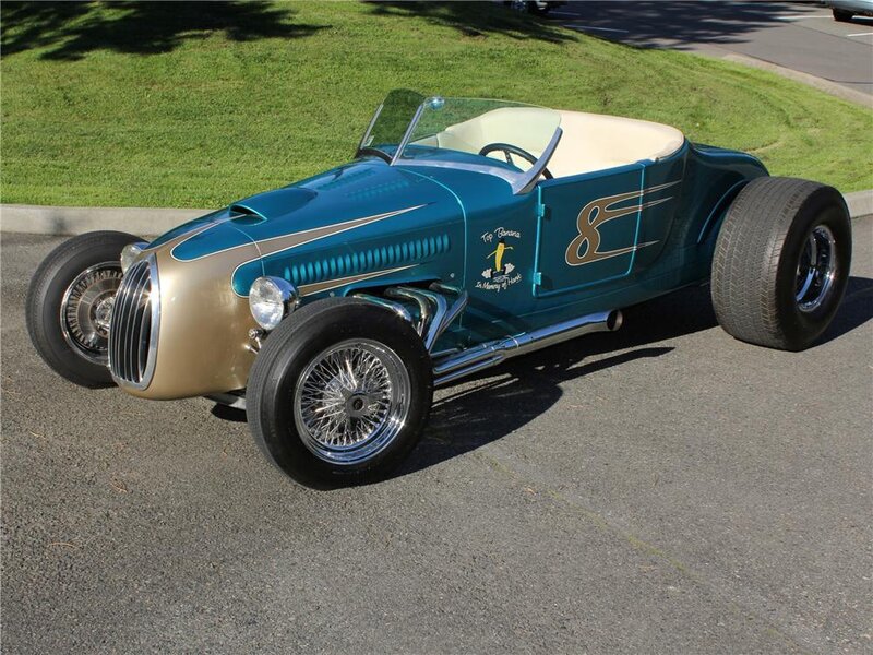 Teal and Gold Hot Rod