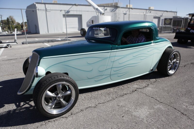 Teal and Green Hot Rod