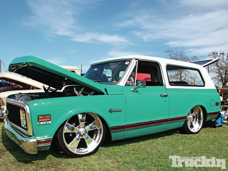 Teal and White Truck