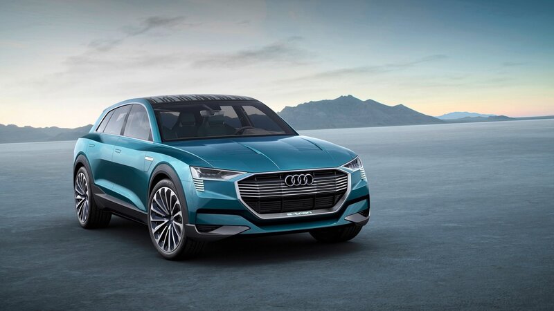Teal Audi E-tron Concept