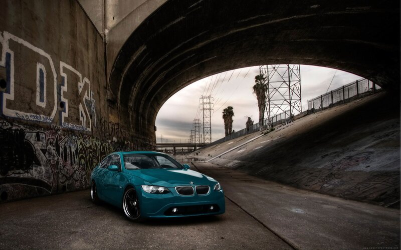 Teal BMW Car