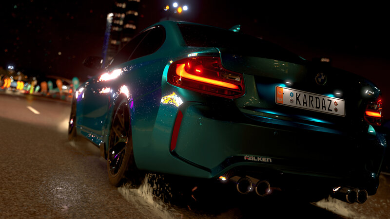 Teal BMW M2 Car