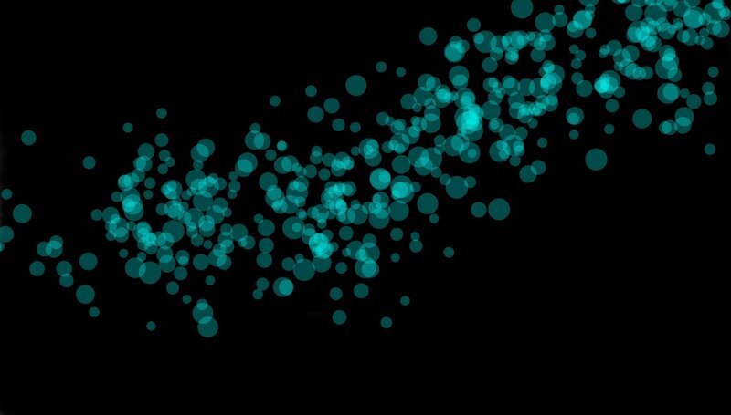 Teal Circles on Black