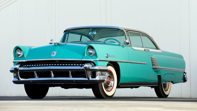 Teal Classic Car — Calm, Afternoon, Photograph, White Wall Tires