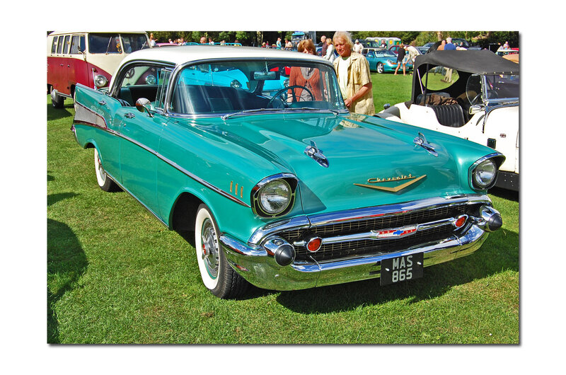 Teal Classic Car — Outdoor