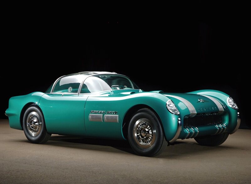 Teal classic concept car