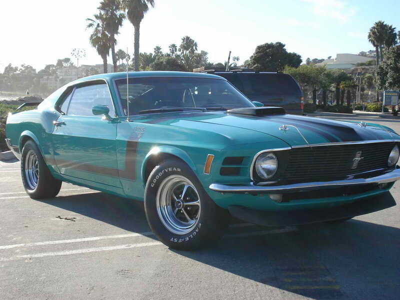 teal classic muscle car