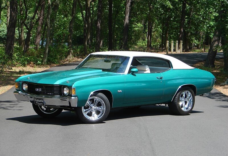 Teal Classic Muscle Car — Calm