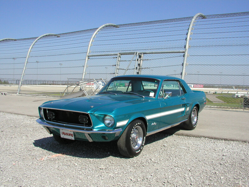 Teal Classic Mustang