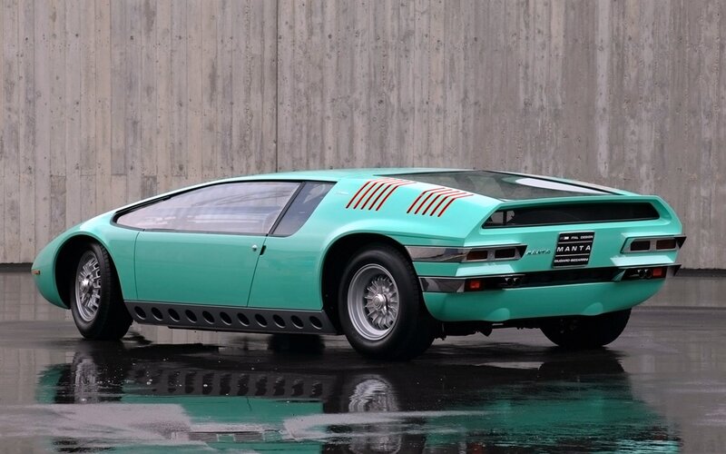 Teal Concept Car — Dramatic, Photograph