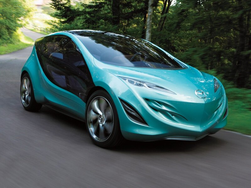 Teal Concept Car — Dynamic, Afternoon