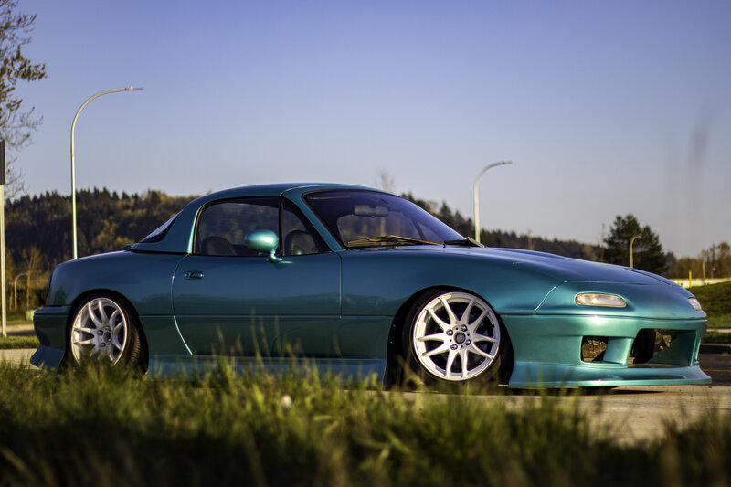 Teal Convertible Car — Calm